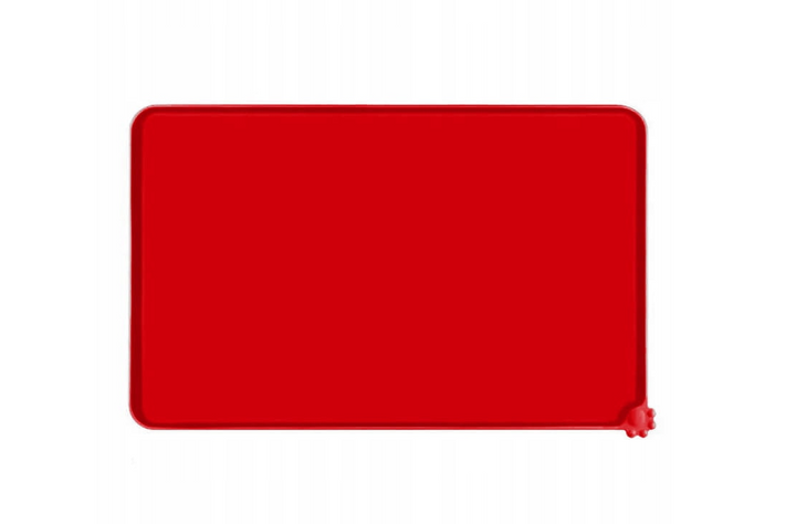 Covoras pentru hranirea animalelor, Zola®, impermeabil, antiderapant, 48x30 cm, rosu