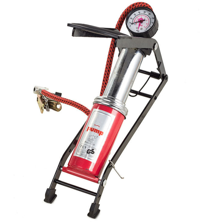 Pompa de picior pentru masina, Zola®, cu 2 adaptoare si manometru