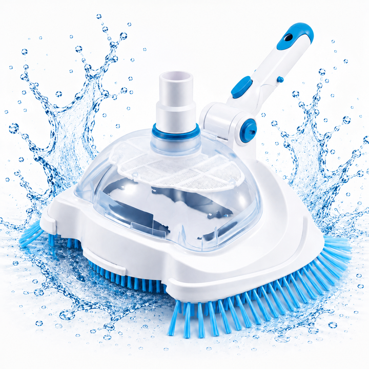 Cap de aspirare pentru piscina, Zola, cu perie, reglabil la 90°, conector aspirator 31-38 mm, 27 x 20 x 18 cm