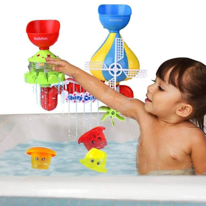 Jucarie interactiva pentru baie, Zola®, model moara cu vant, prindere ventuze, 23x11x24 cm, multicolor