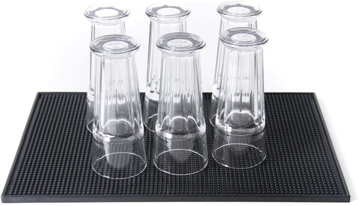 Suport din silicon, Zola®, pentru uscarea paharelor, negru, 45x30 cm