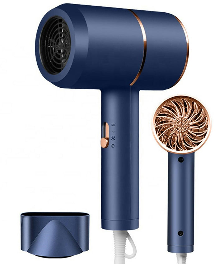 Uscator de par pentru calatorie, Zola®, 730 W, cu 2 viteze, 3 nivele de temperatura, 230V, carlig pentru agatare, albastru