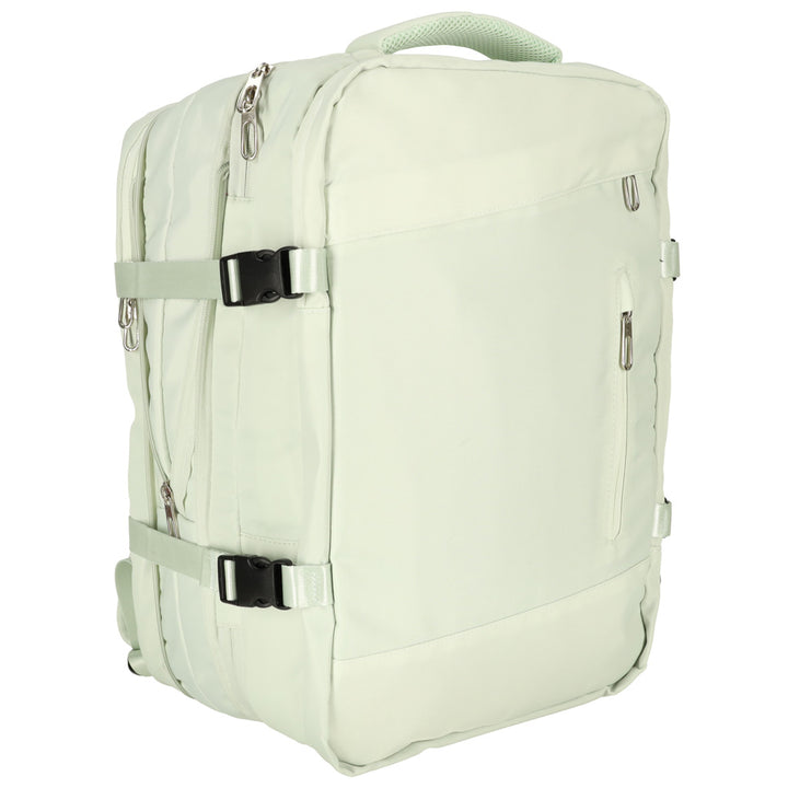 Rucsac calatorie avion, Zola, dimensiune ajustabila 30x45x17-27 cm, bagaj de mana, unisex, laptop, multifunctional, impermiabil, port USB, compartiment tip troler, sistem agatare pe troler, buzunar se