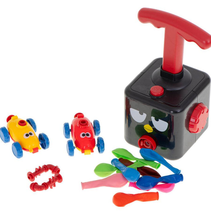 Set jucarie pentru copii, Zola®, masinutele zburatoare, lansator baloane, puisorul negru
