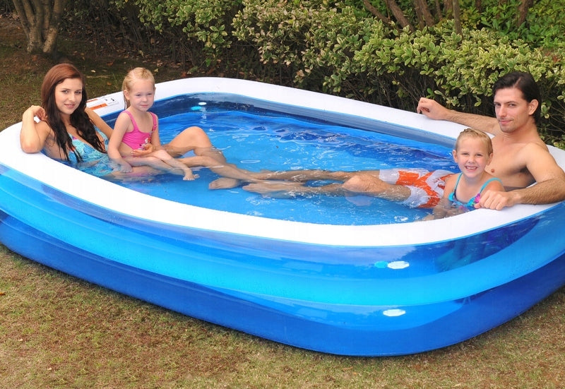 Piscina gonflabila, Zola, 262 x 175 x 50 cm, capacitate 778 l, dreptunghiulara, vinil, albastra