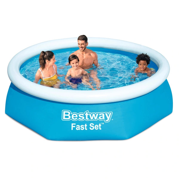 Piscina gonflabila, Bestway, 244 x 61 cm, 1880 l, material DuraPlus™, rotunda, albastra