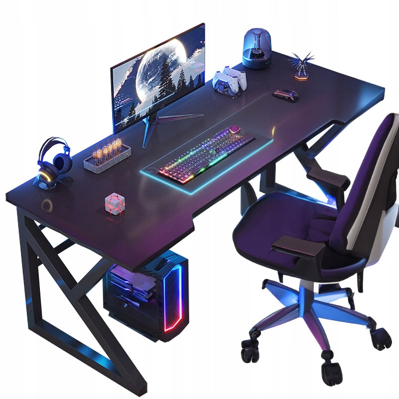 Birou pentru gaming, Zola, 120 x 60 x 75 cm, cadru otel, blat MDF, grosime 15 mm, 2 organizatoare antiderapante cabluri, negru