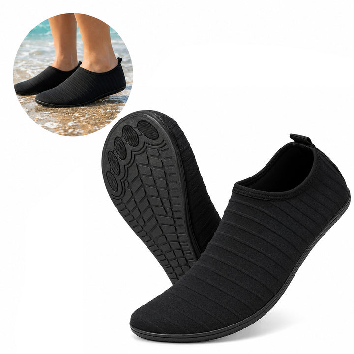 Pantofi de apa antiderapanti, Zola, marimea 36, uscare rapida, flexibili, pentru plaja si inot, negri