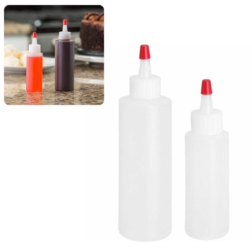 Set recipiente pentru decorare si plating, Zola, 2 bucati, dimensiuni diferite 60- 120 ml, alb transparent