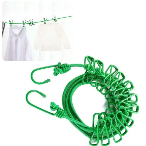 Suport de uscat rufe portabil, Zola®, pana la 300 cm, 12 clesti inclusi, verde
