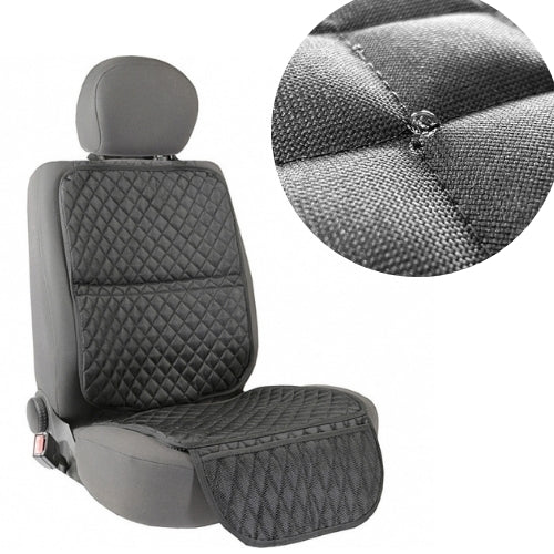 Protectie pentru scaun auto, Zola®, impermeabila, 2 buzunare de plasa, neagra, 130.5 x 47 cm