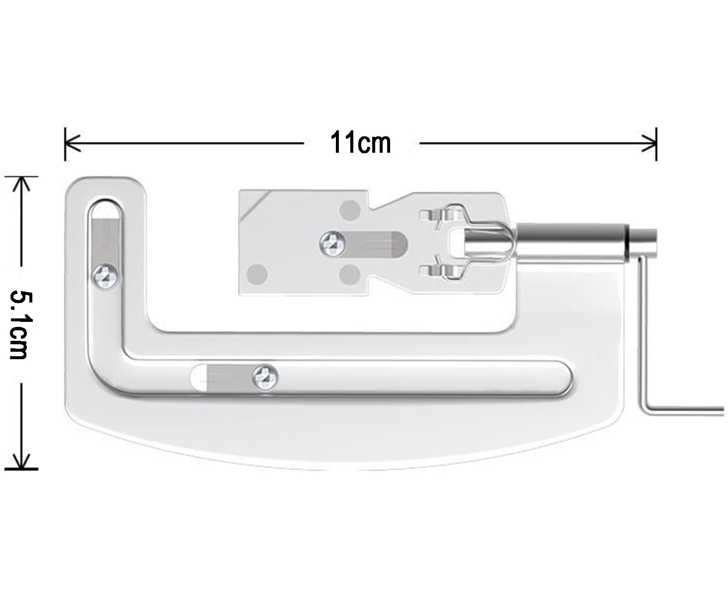 Dispozitiv pentru legarea carligului/acului de pescuit, Zola, din otel inoxidabil, semi-automat, 10.3x3.5x1.8 cm, argintiu