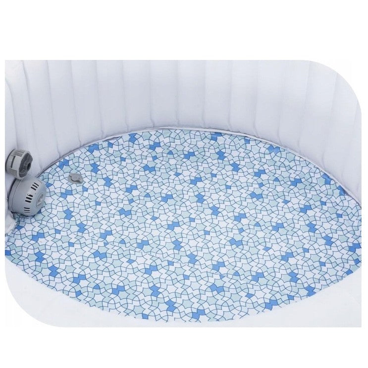 Jacuzzi gonflabil Spa, cu hidromasaj, Bestway 6001C Lay-Z-Spa Miami, sistem de comanda cu display digital, exterior / interior, 4 persoane, albastru inchis, 180 x 66 cm