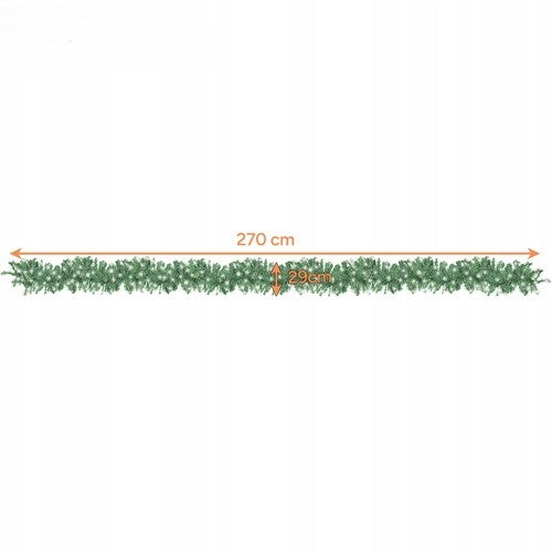 Ghirlanda decorativa de brad, Zola, pentru Craciun, varfuri albe de zapada, 270 x 29 cm