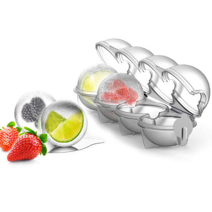 Forma sferica pentru gheata, Zola®, 4 sfere, 23x6.5 cm, transparent