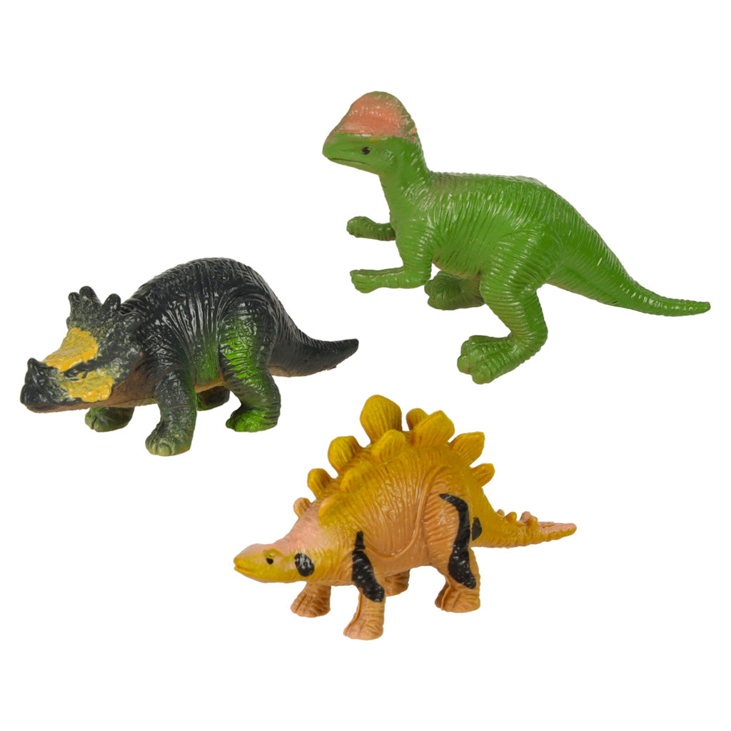 Kit de terariu cu lumini LED pentru copii, Zola, 3 dinozauri, accesorii incluse, 10 x 10 x 16 cm