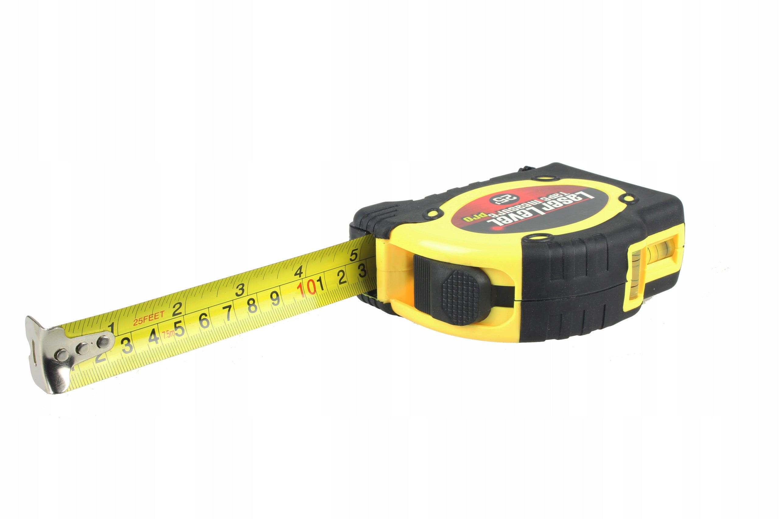 Nivela laser cu ruleta, Zola®, masoara 7.5 m , poloboc integrat, trepied, unda laser 630-680 nm, 35x110x80 mm, galben/negru
