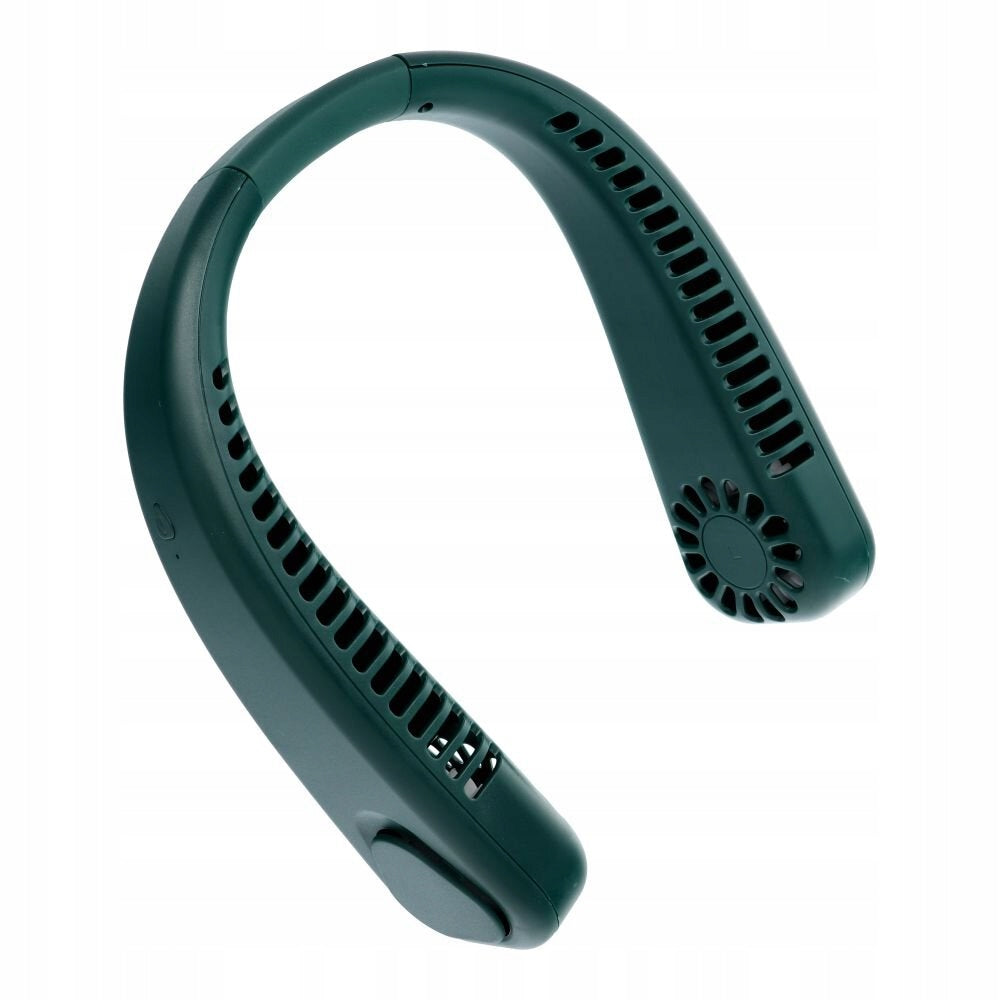 Ventilator portabil pentru gat, Zola, fara fir,  flexibil, 3 viteze, reincarcabil,  20.35 X 18.45 x 5.73 cm, verde