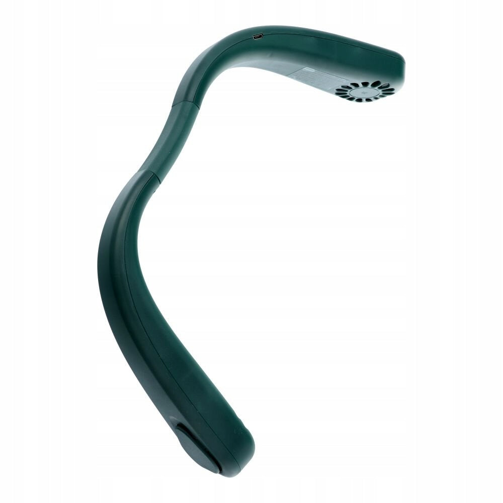 Ventilator portabil pentru gat, Zola, fara fir,  flexibil, 3 viteze, reincarcabil,  20.35 X 18.45 x 5.73 cm, verde