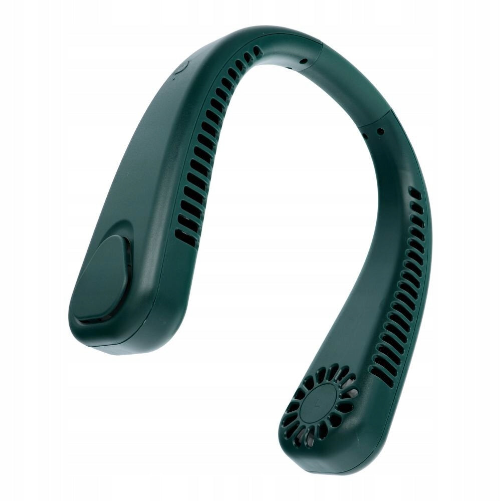 Ventilator portabil pentru gat, Zola, fara fir,  flexibil, 3 viteze, reincarcabil,  20.35 X 18.45 x 5.73 cm, verde