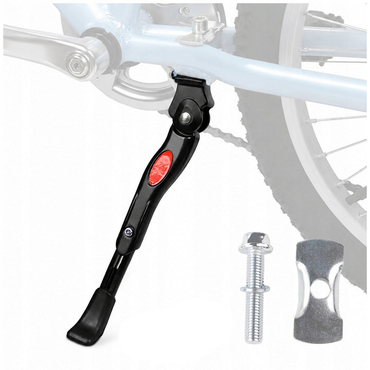 Cric bicicleta universal, Zola, 31 cm, montare pe cadrul spate, din aluminiu, cu arc, negru