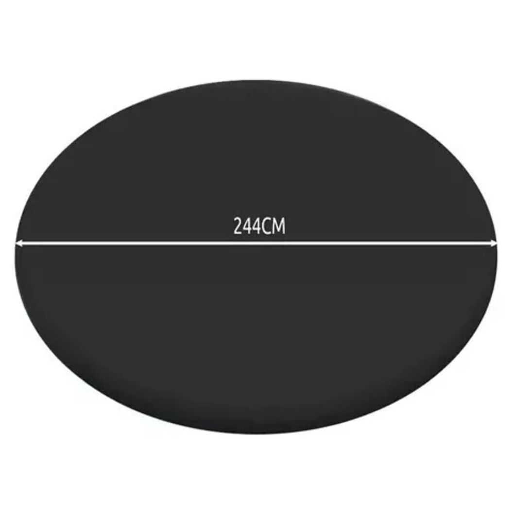 Prelata circulara pentru piscina, Bestway, 244 cm, PVC, orificii drenaj, negru
