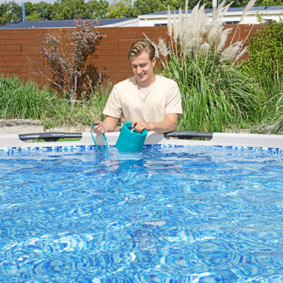 Kit de curatare pentru piscine, Zola®, 5 piese, maner reglabil, 279 cm, plasa colectare, conectare cu pompa de filtrare