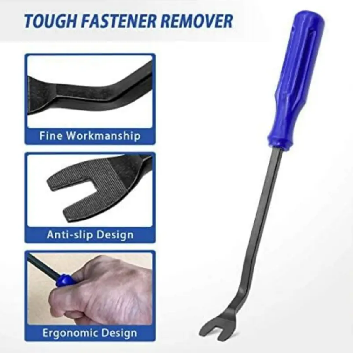 Extractor de capse pentru tapiterie, Zola®, plastic si metal, lungime 22.5 cm, albastru