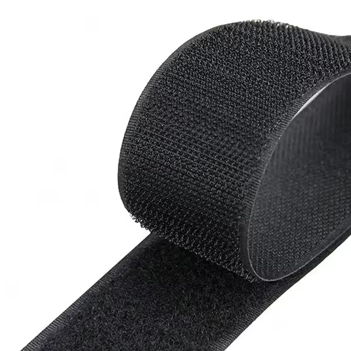 Organizator de cabluri roll-up, Zola®, forma de banda velcro, 5m , negru