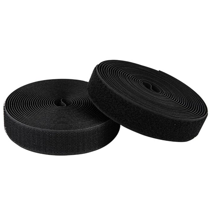 Organizator de cabluri roll-up, Zola®, forma de banda velcro, 5m , negru