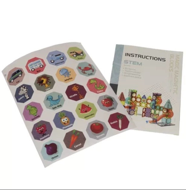 Joc interactiv de construit magnetic, Zola®, 75 elemente luminose, bilute colorate, roller coaster, educativ si creativ, plastic, multicolor