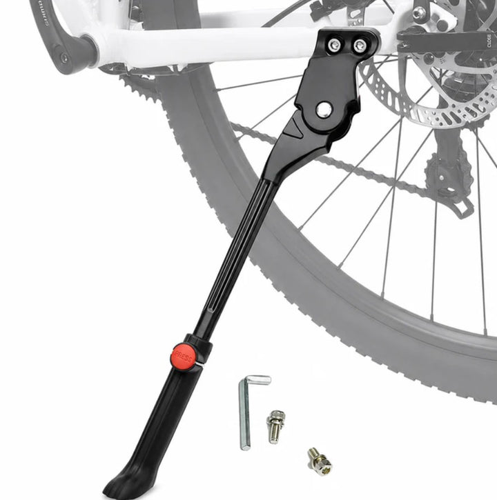 Cric bicicleta universal, Zola, pentru roti 24-29 inch, reglabil 31.5-37 cm, din aluminiu, cu arc, negru