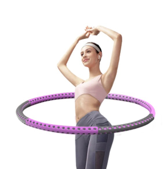 Cerc Hula Hop, Zola®, pentru antrenament fitness, diametru 85 cm, mov/negru