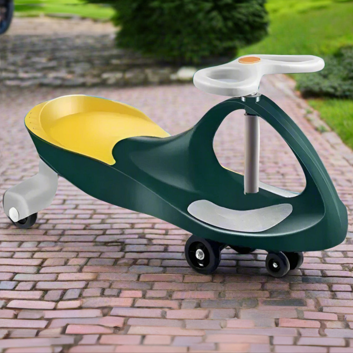 Masinuta pentru copii gravitationala, Zola, Swing car, directie 360°, greutate maxima suportata 50 Kg, 72 x 28 x 41 cm, verde