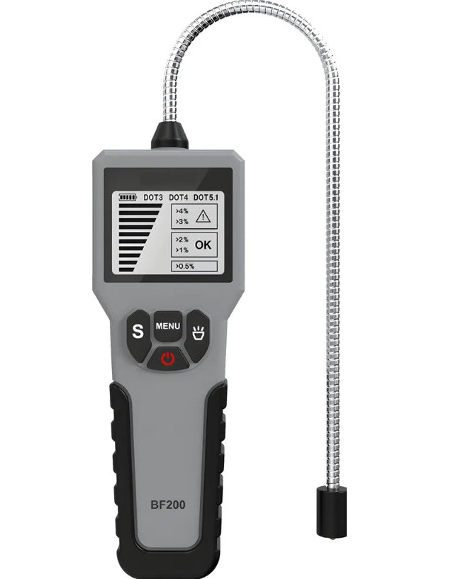 Tester auto pentru verificarea calitatii lichidului de frana, Zola, cu sonda, compatibil DOT 3/4/5.1, afisaj LCD, alimentare baterii, 15.6 x 5.5 x 2.4 cm, gri