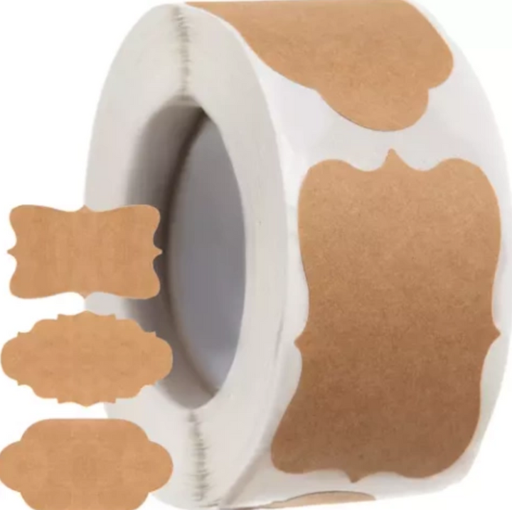 Set 300 etichete autoadezive, Zola®, multifunctionale, hartie maro, 3 x 5 cm
