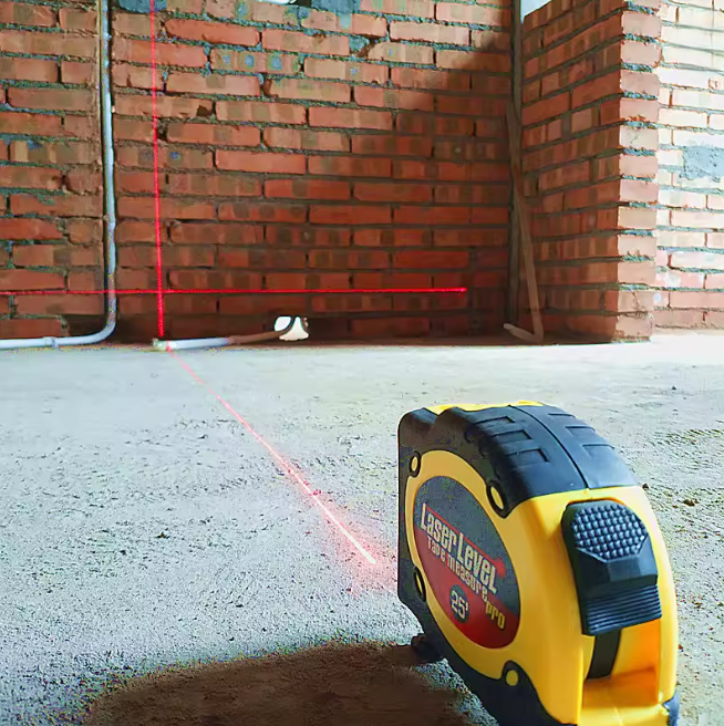 Nivela laser cu ruleta, Zola®, masoara 7.5 m , poloboc integrat, trepied, unda laser 630-680 nm, 35x110x80 mm, galben/negru