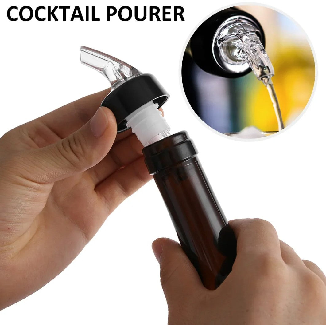 Dop picurator cu dozator 30 ml pentru sticle de bauturi alcoolice, Zola®, turnare precisa, diametru gaura 1.8 cm, plastic si otel, negru