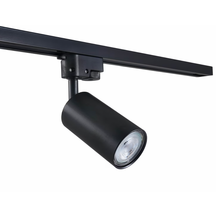 Spot pentru sistem pe sina ZSM, Zola®, halogen, GU10, 35 W, dimensiuni tub φ60x100, negru