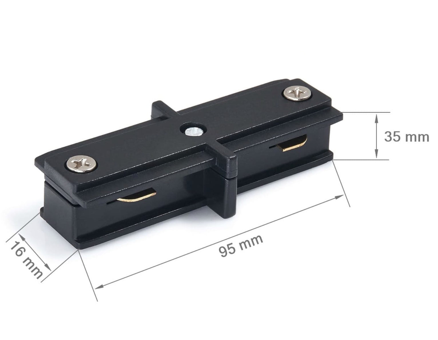 Conector drept pentru sistem pe sina ZSM, Zola®, incastru, negru