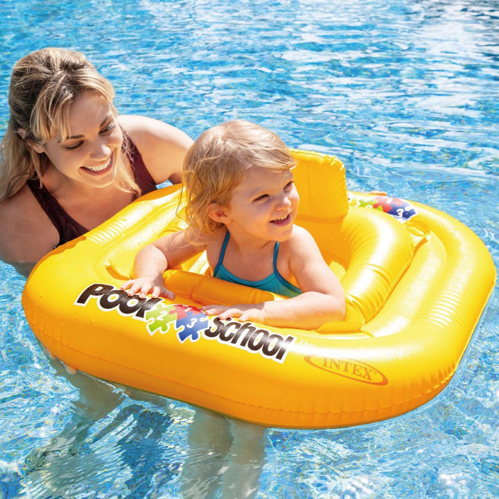 Barcuta Pool School Intex, 1-2 ani, 79 x 79 cm, vinil, galben
