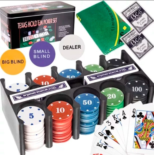 Set poker, Zola®, 200 jetoane, cutie aluminiu, 92x58 cm