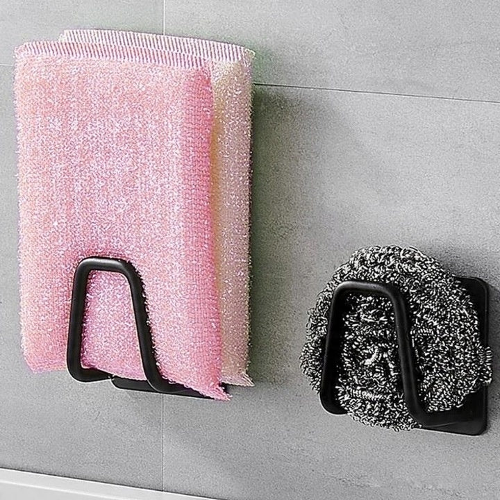 Suport universal autoadeziv, Zola®,  burete, capac, otel, 5x5 cm, negru