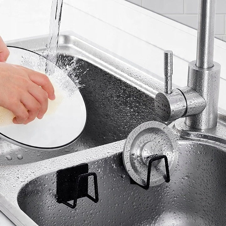 Suport universal autoadeziv, Zola®,  burete, capac, otel, 5x5 cm, negru
