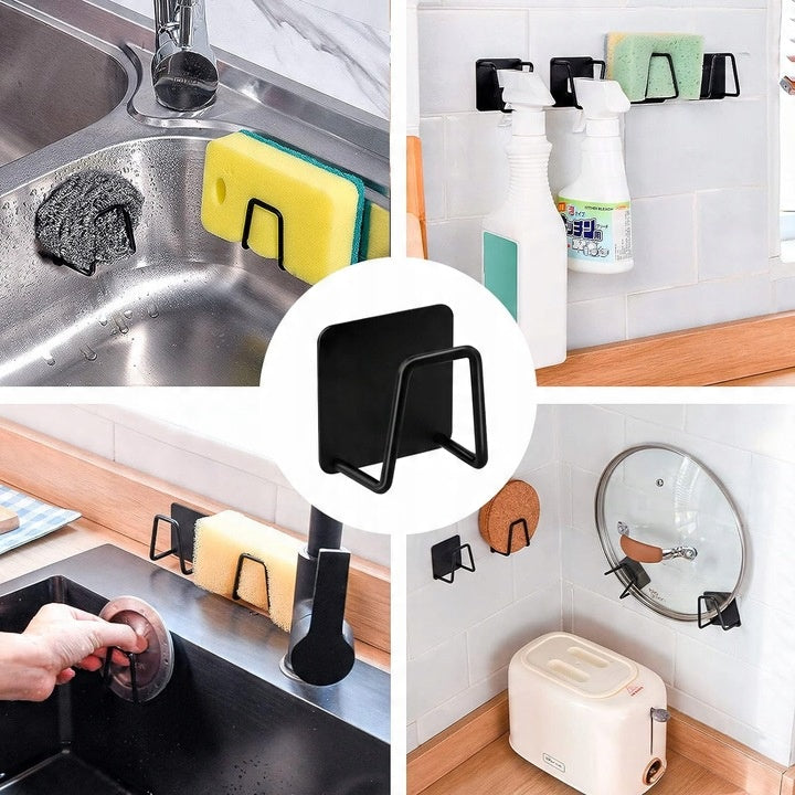 Suport universal autoadeziv, Zola®,  burete, capac, otel, 5x5 cm, negru