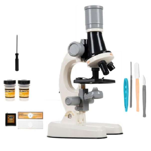 Microscop de jucarie pentru copii, Zola®, mariri 100x, 400x, 1200x , accesorii incluse, 22 x 12.5 x 8 cm