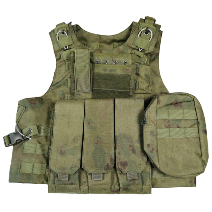 Vesta tactica airsoft, Zola®, reglabila, lungime 55-65 cm, circumferinta 100-140 cm, 1.6 kg, verde