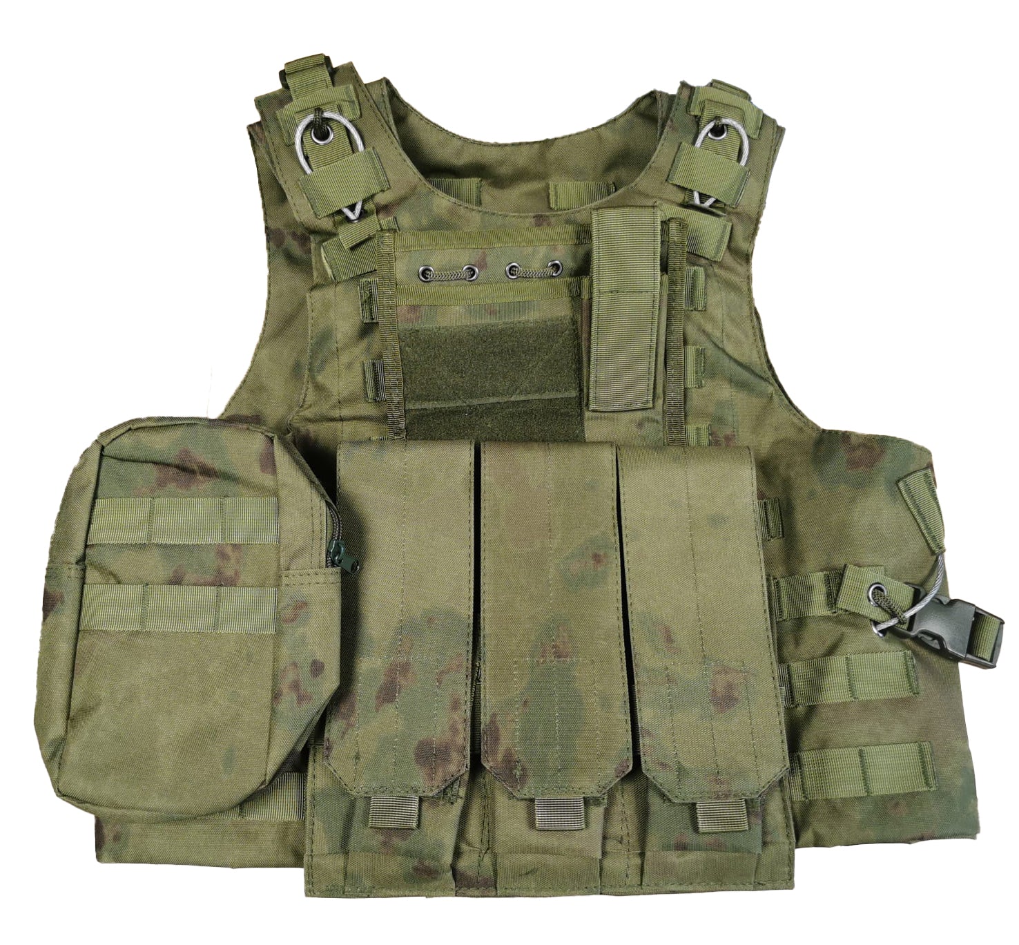 Vesta tactica airsoft, Zola®, reglabila, lungime 55-65 cm, circumferinta 100-140 cm, 1.6 kg, verde
