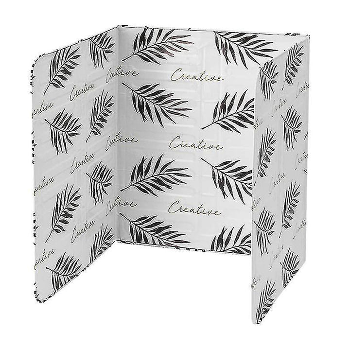Protectie impotriva stropilor pentru aragaz, Zola®, din aluminiu, reutilizabil, pliabil, model frunze, 83x32 cm