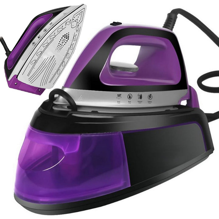Statie de calcat cu abur, Zola, 2400 W, rezervor apa 1.2 l, abur 120 g/min, talpa ceramica, 35 x 17 x 19 cm, violet